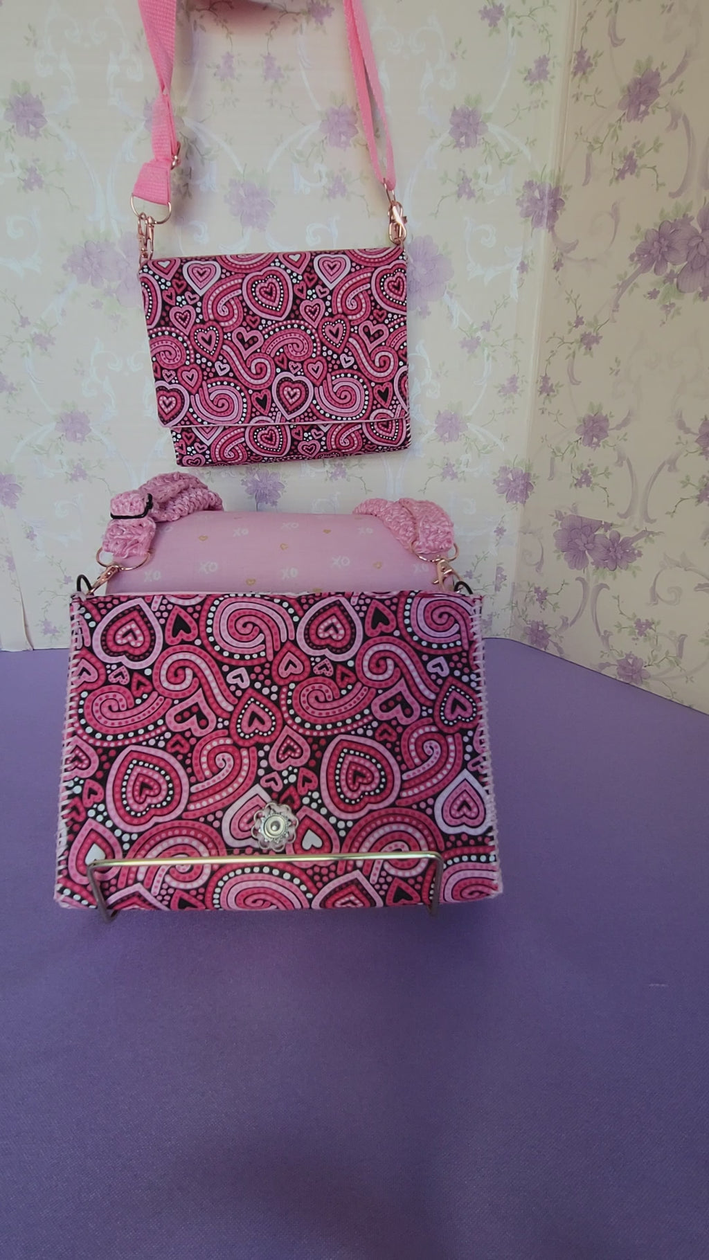 Putting Items inside of the flores purse.